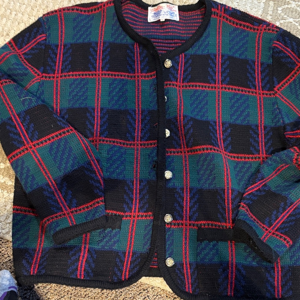 Tally Ho Red and Blue Striped Knit